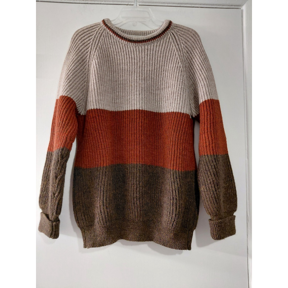 Dylun Knitwear Pure Wool Sweater Striped Wales Medium
